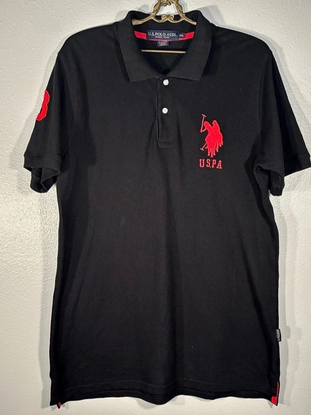 U.S. Polo Assn. Men's Black Polo Shirt Size XL